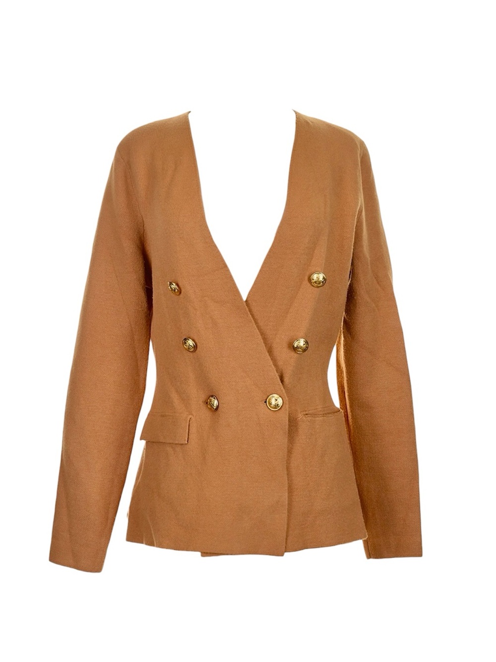 Express Tan Knit Sweater Blazer Women’s Size XL | Minimalist Workwear Layer